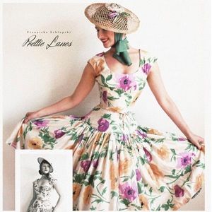 Prettie Lanes retro Dress and matching hat (XS)